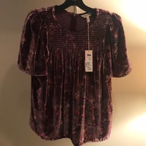 Rebecca Taylor velvet print top